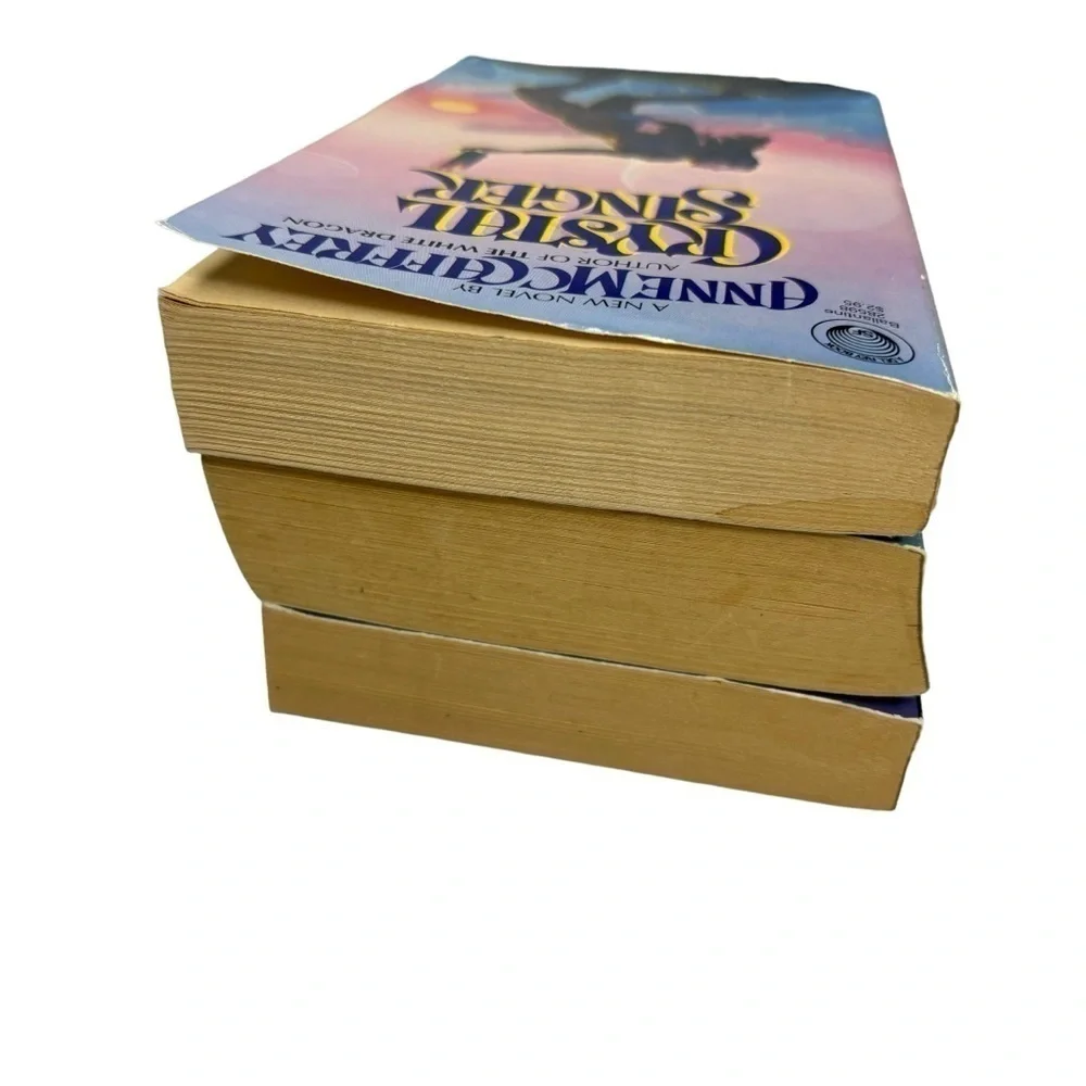 Anne McCaffrey Vintage Paperback Books Bundle of 3 Crystal Singer Series Books‎